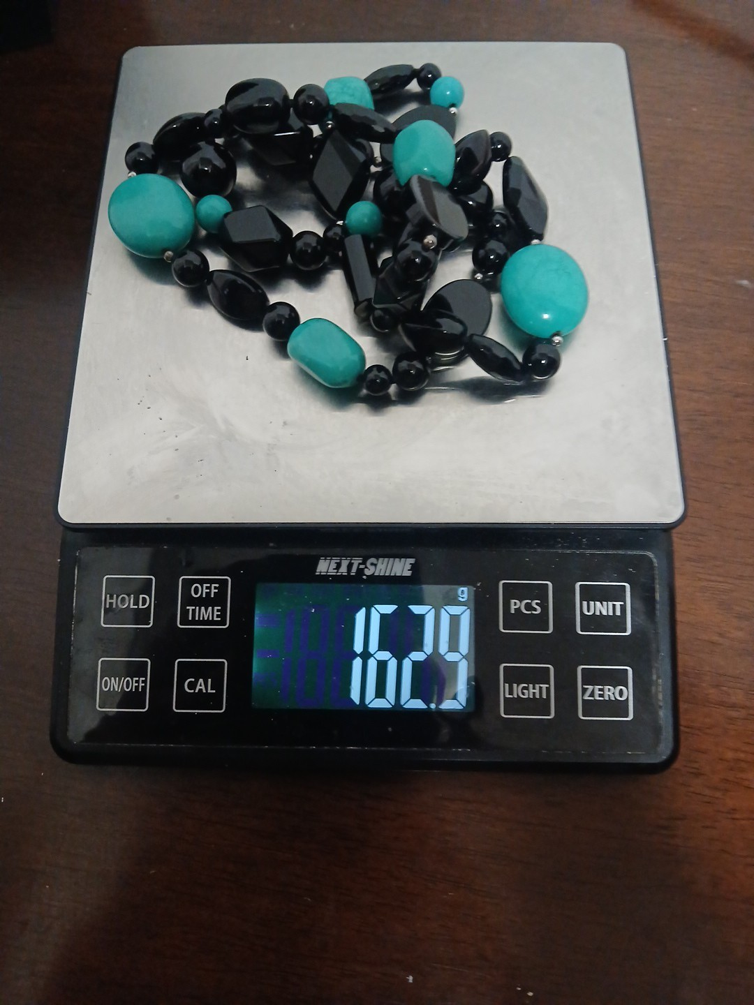 Turquoise And Black Stone Statement Necklace Cost… - image 7