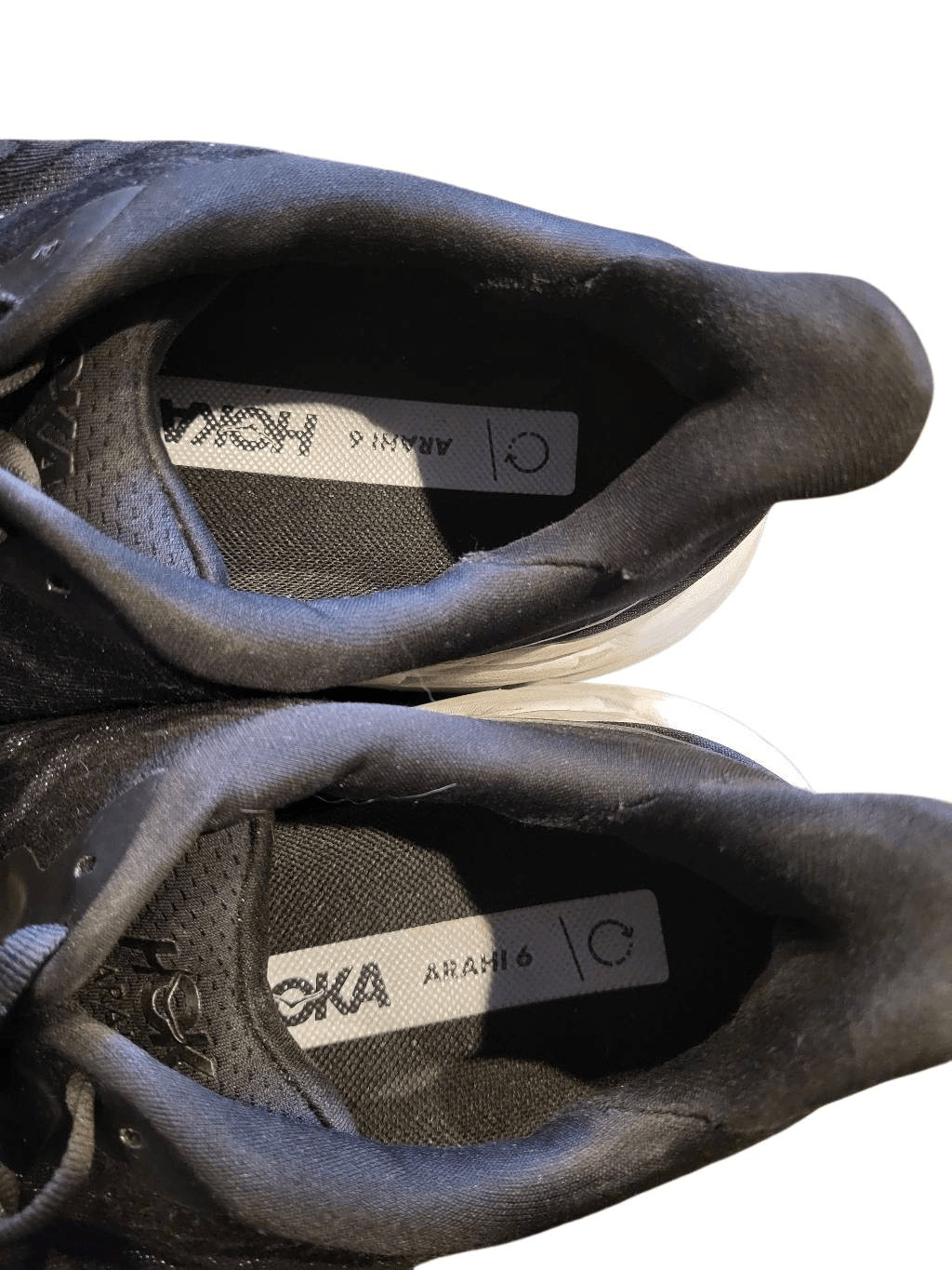 Hoka Sneakers Men's 11 D Black White Arahi 6 Stability Running Shoes thumbnail 3