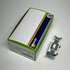 LEVITON 10 PACK Toggle Switch Single Pole Quiet Switch 15 AMP White CS115-2W