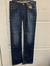 Mavi Damen Jeans Olivia Low-Rise, Straight Leg Dunkelblau W27 L33