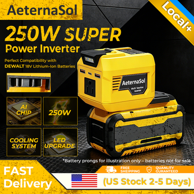 #ad #ad 220W 250W Power Inverter for Dewalt 20V Battery AC 110V Outlet Portable Camping $19.79
