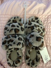 Womens Cheetah Print Slippers Size 8
