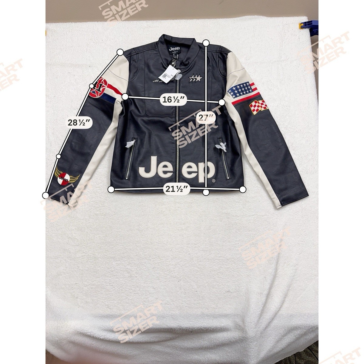 Jeep Sports x Forever 21 Motorbike Vegan Leather Jacket Moto