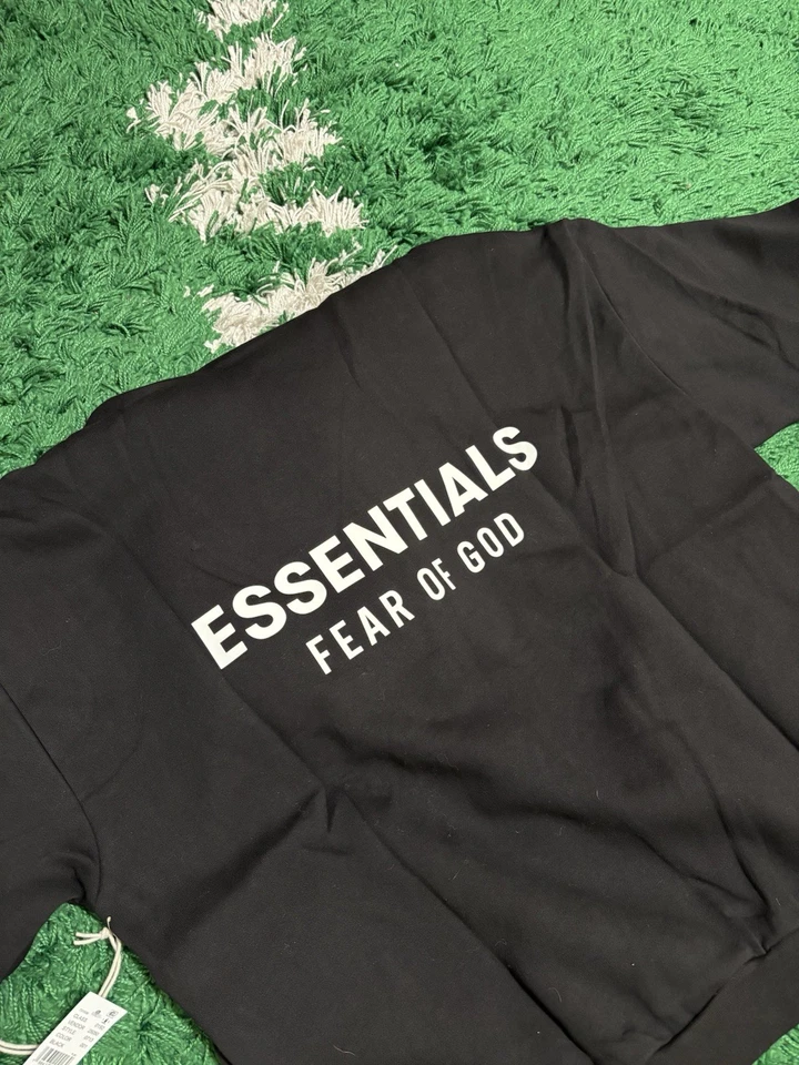 Fear Of God Essential Fleece Hoodie- FW24 BLACK WHITE- 100% AUTENTIC - Image 3 of 4