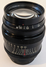 KMZ Jupiter-9 85mm f/2 lens black, M39 L39 thread