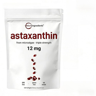 #ad Micro Ingredients Astaxanthin 12mg Softgels Natural Tanning Easy to Swallow $15.99