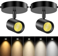 5-Color Dimmable Ceiling Spotlight Flush Mount Adjustable Directional LED Spo...