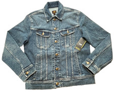 Lee Rider Denim Jean Jacket Men's S Blue Extreme Motion Stretch Regular Fit NEW