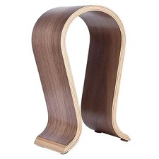 Wooden Headphone Stand Holder Solid Walnut Wood Headset Display Rack Desk Earpho
