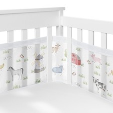 Sweet Jojo Designs  BreathableBaby 2-Piece Mesh Crib Liner Set Farm Animals