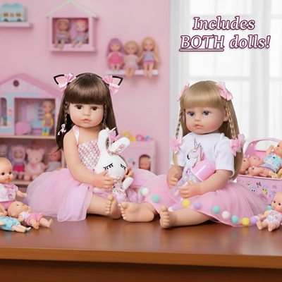TWO Beautiful Full Body Baby Dolls (great for reborn)