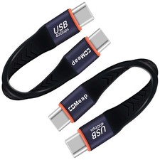 Short USB C Cable, 40Gbps USB4 4 Inch Support 100W PD Fast Charging, 8K 2