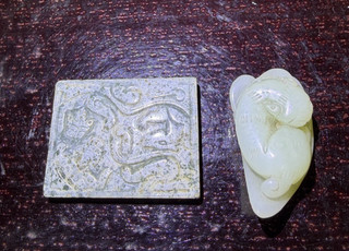 Lovely Two Antique/ Vintage Chinese Jade Stone Pendants