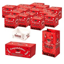 10 Pieces Graduation Envelope Box with Bouncy Boxes, Gift Box Bag and Belt,