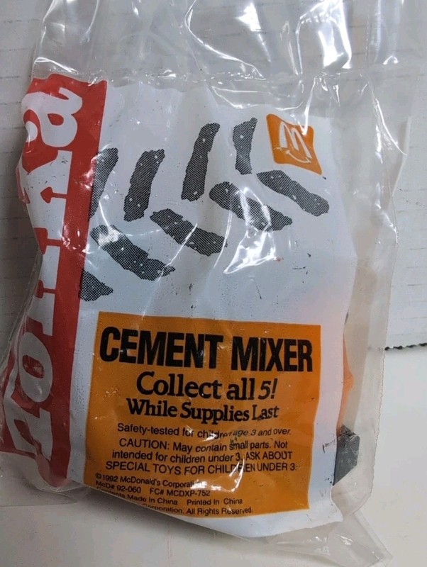 McDonald's Happy Meal Tonka Cement Mixer