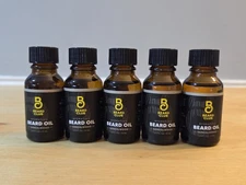 LOT of FIVE Premium Beard Oil Natural Castor & Sunflower Sandalwood, 0.5 oz each