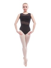 Womens Open Back O Shape Black Ballet Leotards A1B014 Gymnastics Dancewear