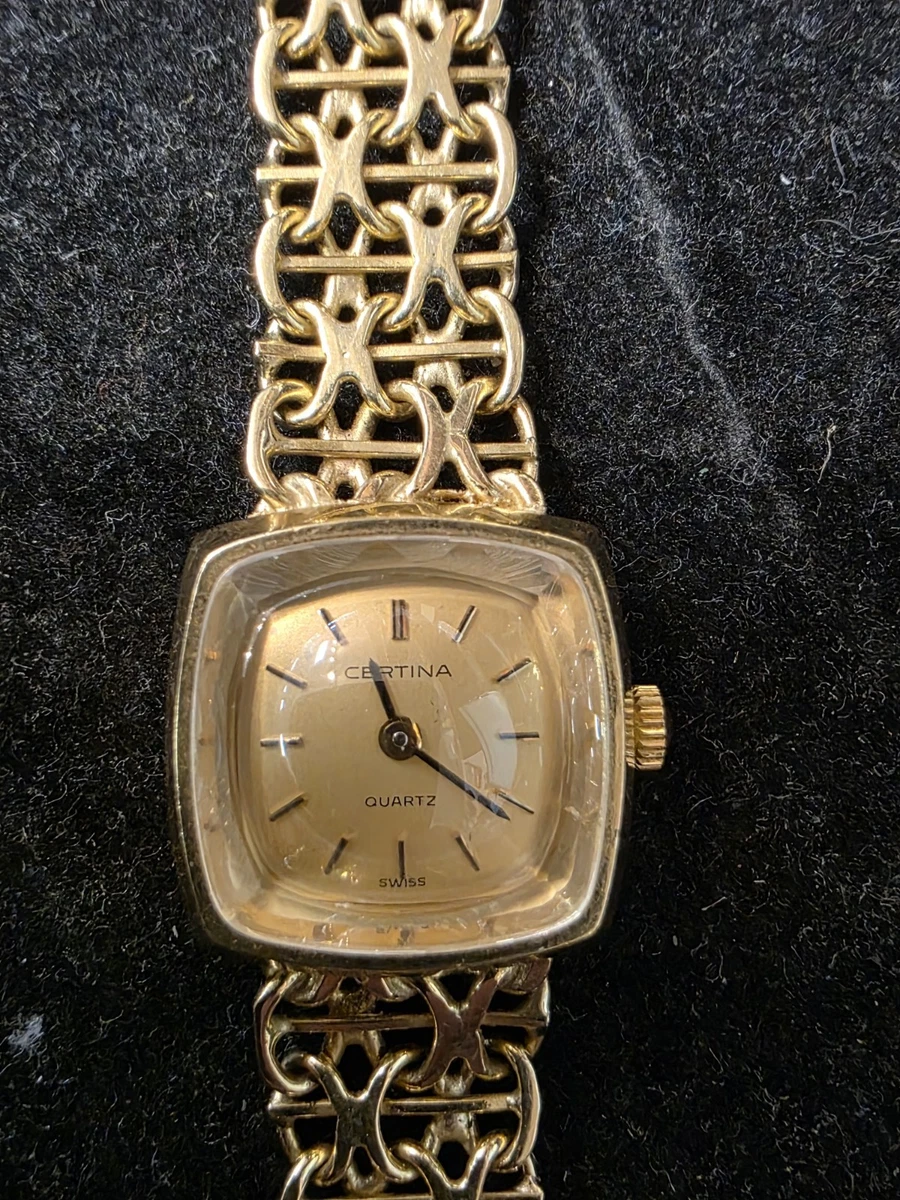 Certina 17 Jewels Rare Vintage Ladies Watch Mechanical Gold Plated Oval Case Certina 17 Jewels Rare Vintage Ladies Watch Mechanical Gold  main image 4