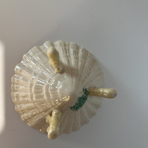 Belleek Shell Open Salt dish Irish bone china Coastal Decor Cottage Core - Picture 3 of 5