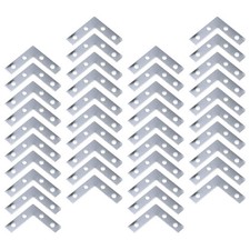 40PCS L Shape Corner Brackets 1.5 Metal Right Angle Brace Plates with Screws New