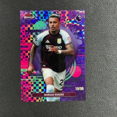 2026 Topps Finest EPL Morgan Rogers Purple Checker Refractor 19/99 #Z