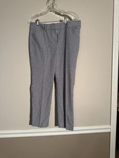 NWOT Talbots Pants Women's Skimmer Gingham Check Black Capri Stretch 8P