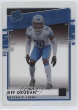 2020 Panini Chronicles Clearly Donruss Rated Rookie Jeff Okudah #RR-JO 5j8