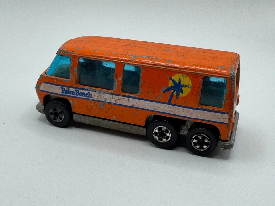 VINTAGE 1976 HOT WHEELS GMC MOTOR HOME LARANJA PALM BEACH HONG KONG - Imagem 2 de 4