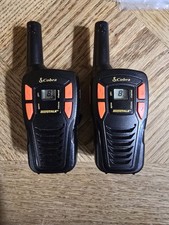x2 Cobra microTALK ACXT145 Two-Way Radio Walkie-Talkie - Tested