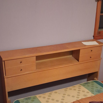Heywood-Wakefield QueenBedFrame, Headboard,Footboard SlidingPanels,58''x80''