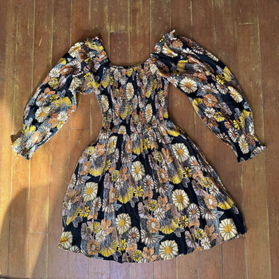 Vintage Y2K Black Floral Puff Sleeve Mini Dress Smocked Romantic Coquette S | eBay Vintage Y2K Black Floral Puff Sleeve Mini Dress Smocked Romantic Coquette S | eBay