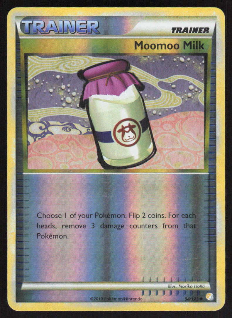 Moomoo Milk Uncommon Reverse Holo 94/123 LP HeartGold SoulSilver Pokemon Card