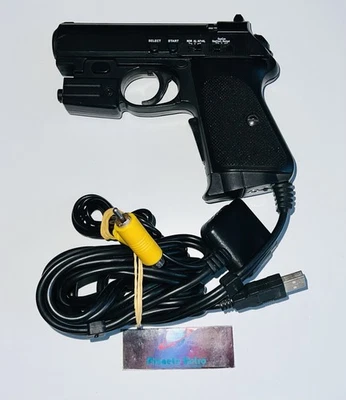 Pistolet Light Gun Thrustmaster Walther PPK - PS1/PS2 Loose Noire PAL Officiel - Photo 1/4