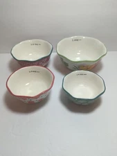 Pioneer Woman Nesting Measuring Bowls Cups Set of 4 