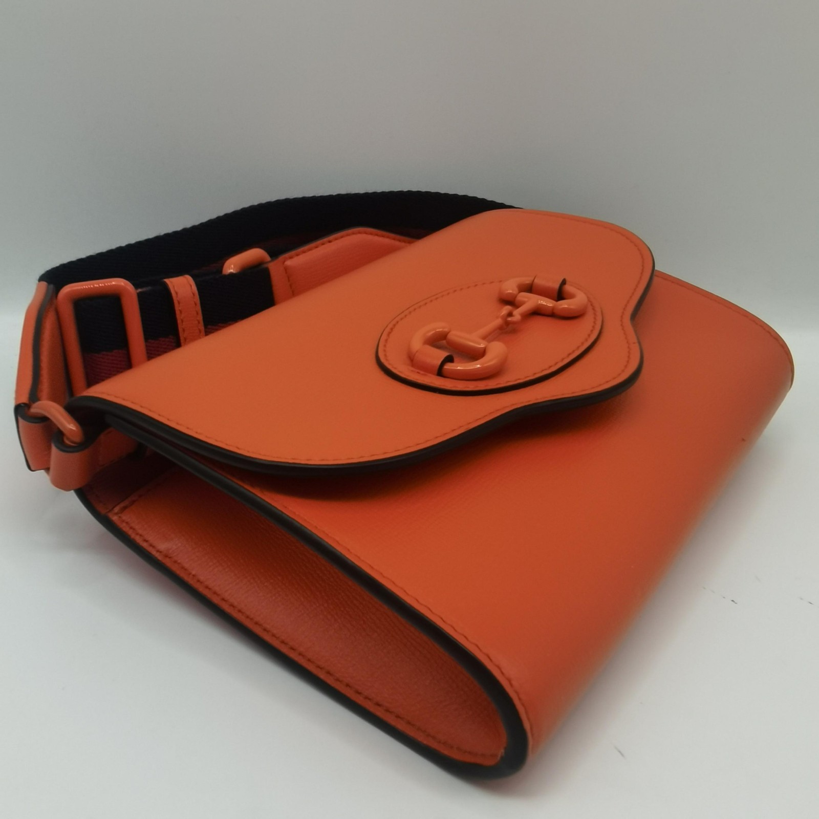 Gucci Horsebit 1955 Enamel Mini Shoulder Bag - Orange - ## image 5