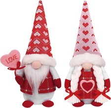 CRCZK Valentines Day Gnomes Plush Decor, Valentines Day Decorationes 2Pack Mr 