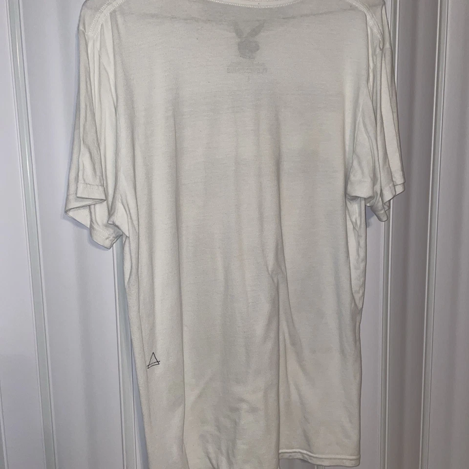 Camiseta blanca ElevenParis Playboy Magazine para hombre•L gráfica urbana informal hip hop Foto 4 de 4