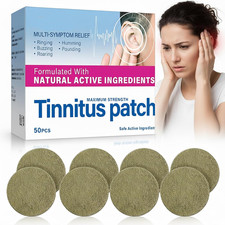 Tinnitus Relief for Ringing Ears, 50 PCS, Tinnitus Relief Patches with Natural E