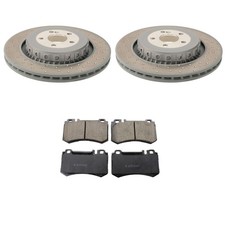 SHW Performance Rear Disc Brake Rotors Akebono Ceramic Pads For Mercedes S65