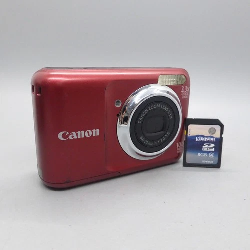Canon Digital Camera PowerShot A800 10.0MP Red Tested