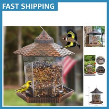Transparent Plastic Hanging Bird Feeder - Stylish Feeder for Birds and Garden