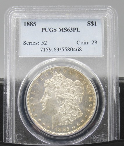 1885 P Morgan PCGS MS63PL