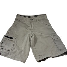 Vintage JNCO Jeans Extremes Twill Khaki Cargo Zip Off Shorts Youth Sz 16 Skater