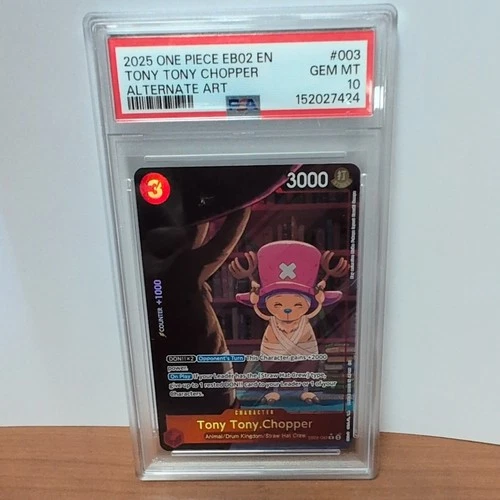 One Piece Tony Tony Chopper EB02-003 Rare Alt Art Anime 25th Collection PSA 10