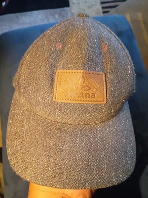 Prana Leather Patch Snapback Trucker Hat Cap, Rare, Sample Hat