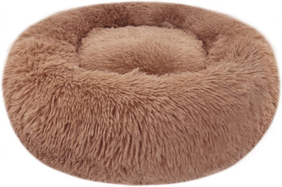 Hundebett Katzenbett Flauschig Rund Aus Plüsch - Donut Kuscheliges Hundekissen H