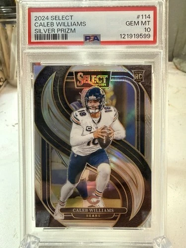2024 Panini Select - Premier Level Caleb Williams #114 Silver Prizm (RC) PSA 10
