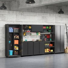 Metal Rolling Cabinets Storage System 8 Pcs Workshop Cabinet Set Garage Tool Box