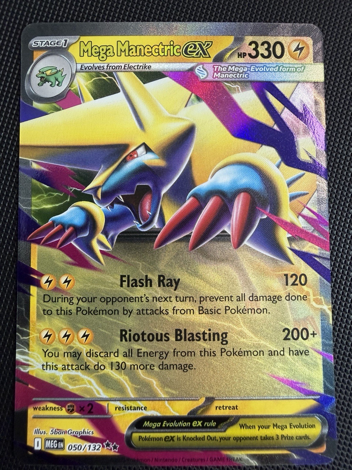 MEGA MANECTRIC EX - 50/132 Mega Evolution NM - Double Rare - Pokémon TCG Card