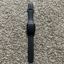 Apple Watch Series 3, 38mm, Space Gray With Black Silicone Wristband